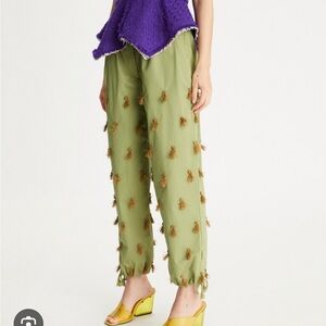 Tory Burch Poplin Drawstring Pants Size 2